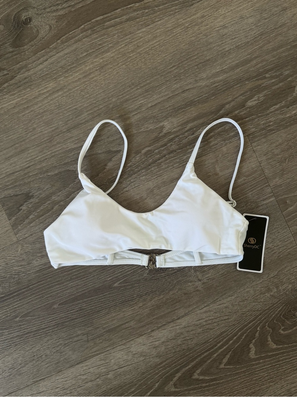 SheryDC White Scoop Bikini Top